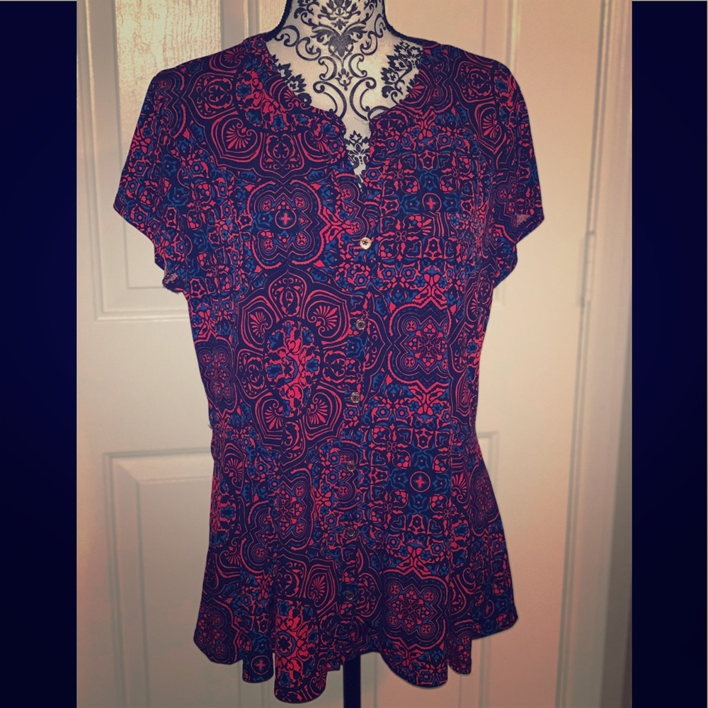 Dana Buchman Peplum tee